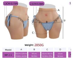 Siliconen vagina, siliconen billen- siliconen heupen- Vagina-broek-cosplay- travestie- crossdresser-bodysuit-big butt- 2850 gram