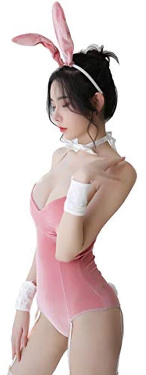 Sexy Bunny Kostuum voor Dames - Verleidelijke Konijn Bodysuit voor Cosplay en Feest — afbeelding 1