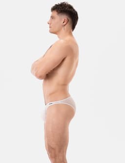 Barcode Berlin Reigi Brief White - MAAT M - Erotisch Heren Ondergoed - Slip voor Man - Sexy mannen Slip — thumbnail 3