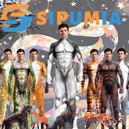 Heren Halloween Bodysuit Dierenprint Spierpak Volledig Jumpsuit Cosplay Kostuum — thumbnail 2