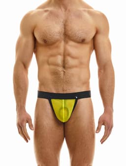 MODUS VIVENDI C-Ring Pleasure Thong Yellow - MAAT L - Erotisch Heren Ondergoed - String voor Man - Sexy mannen String — thumbnail 6