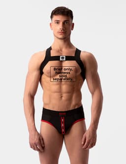 Barcode Berlin Mesh Brief Sicile Black-Red - MAAT L - Erotisch Heren Ondergoed - Slip voor Man - Sexy mannen Slip — thumbnail 2
