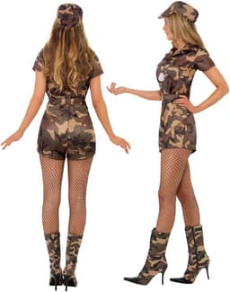 Sexy Leger Meisje Kostuum met Camouflage Print — thumbnail 5