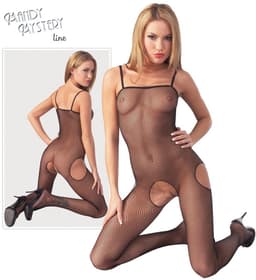 Mandy Mystery Lingerie – Erotische Catsuit met Open Kruis voor een Onvergetelijke Indruk – Maat S/M – zwart — thumbnail 2