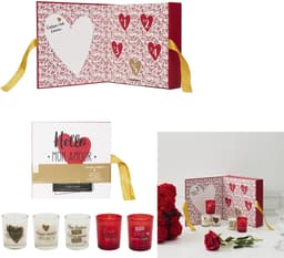 Luxe geurkaarsen set - Romantisch cadeau - Sfeervol diner - 5 geurende kaarsen - 1500 gram - Rood — thumbnail 3