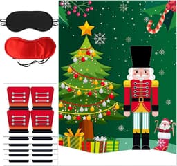 Kerstspelletjes - Feestspel Familie - Kerstfeest Activiteit - Interactief Blinddoek - 51x28 cm — thumbnail 1