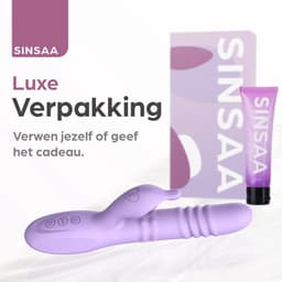 Sinsaa Rabbit Vibrator voor Vrouwen - Tarzan Vibrator met 10 Vibratiestanden - G-Spot & Clitoris Stimulator - 3in1 Vibrators - Dildo met 6 Pulsatiestanden - Seksspeeltjes voor Koppels - Sex Toys voor Vrouwen - Inclusief glijmiddel — thumbnail 8