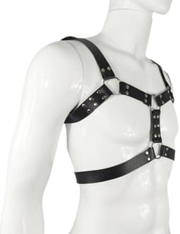 Body - Rave harness - Pride - Dubbele band - Met gespen - Kunstleer - Zwart — thumbnail 3