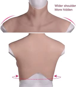 Siliconen Borstprothesen voor maat L / XL - CUP C - + kanten choker - 100% hypoallergene medische siliconen - Kunstmatige Nep Borst - Valse Borsten - Borst - Siliconen Huid - Bodysuit - Crossdresser - Transgender - Travestiet — thumbnail 4