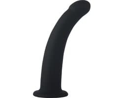 Banoch | Dildo siliconen Curvzz tip zwart | Small  | Ø 2 cm | 13 cm lengte | zuignap