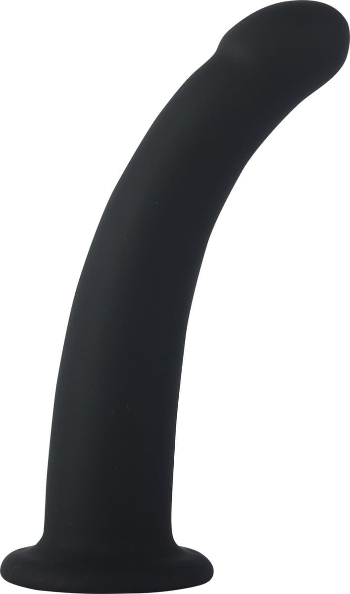 Banoch | Dildo siliconen Curvzz tip zwart | Small | Ø 2 cm | 13 cm lengte | zuignap — afbeelding 1