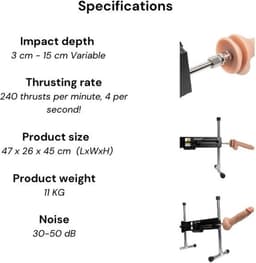 Pro 1 Premium Seksmachine 2.0 Smart App met dildo en afstandsbediening Blauw — thumbnail 4