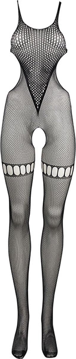 Net High Neck Bodystocking - Één maat — thumbnail 6