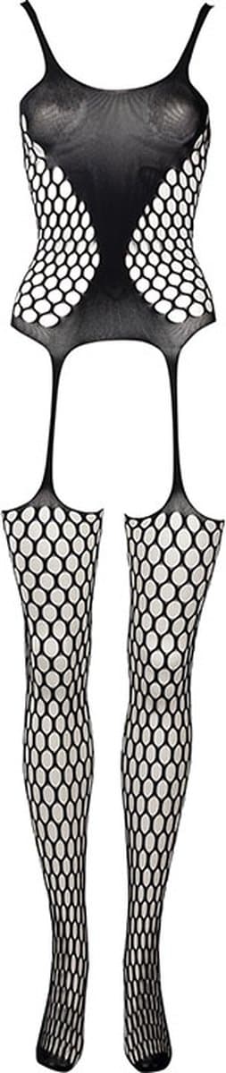Shots - Le Désir Jarretel Net Bodystocking met Grote Gaten - One Size black O/S — thumbnail 12