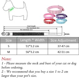 MTTProducts - Hondenhalsband - Dubbele Rij Studs - Hoogwaardige PU - Rood Roos - Rivet Collar - Geschikt voor Middelgrote en Grote Honden - D-ring Beve... — thumbnail 2