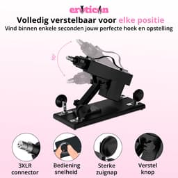 Compleet Khalifa Sex Machine Pakket met 8 Opzetstukken – Inclusief Dildo’s en Pocket Pussy – Seksmachine voor Mannen en Vrouwen – Neukmachine – Fuck machine – Discreet Verzonden — thumbnail 7