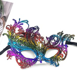 Kanten Oogmaskers voor Carnaval Party - Set van 6 stuks voor Mannen en Vrouwen Met deze sexy Venetiaanse kanten maskers maak je jouw kostuum bal outfit helemaal compleet. Perfect voor koppels! — thumbnail 2