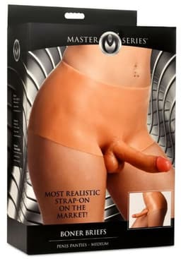 XR Brands Boner Briefs - Penis Panties - Medium erotisch kostuum - beige — thumbnail 6