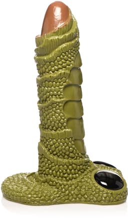 XR Brands - Reusachtig Geschubd Moerasmonster Dildo - Groen — thumbnail 5