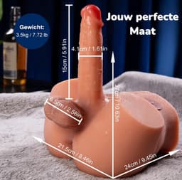 Stotende Sextorso Marcel - Sexdoll - Mannelijke Sexpop - Sekspop voor Vrouwen - Masturbator voor Man - Vibrator voor Man — thumbnail 2