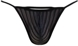WOH heren microfiber G-string personal allure mesh zwart — thumbnail 1