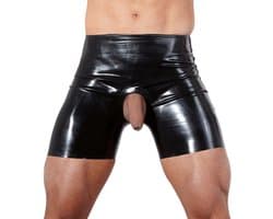 Mannen Latex Broek zwart XL