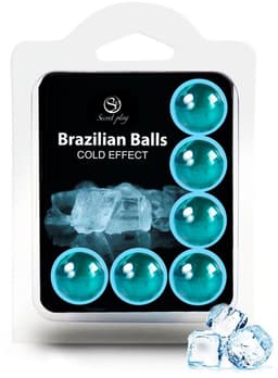 Secret Play Brazilian Balls Cold Effect - Massageolie - Verkoelend Effect - 6 Balletjes — thumbnail 1