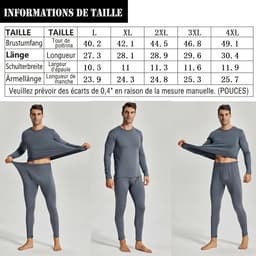 Thermisch ondergoed top voor heren thermals lange mouwen onderlaag shirt met fleece gevoerd winter warm ondergoed tops ronde hals compressie top voor koud weer — thumbnail 5