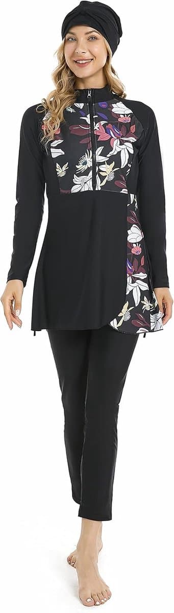 Swimsuits for Women Long Sleeve Modest Swimwear Islamic Arabic Swimming Costume Hijab Burkini — afbeelding 1