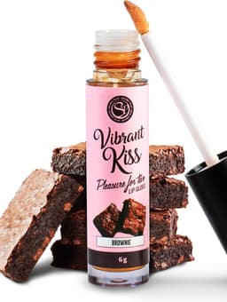 Secret Play Vibrant Kiss - Stimulerend Middel - Lip Gloss - Vibrerend Effect - Brownie Smaak - 6gr — thumbnail 1