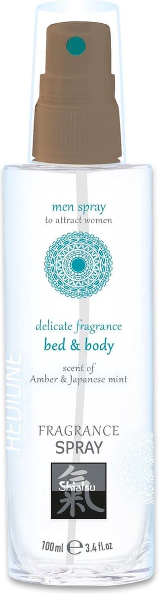 Shiatsu Feromonen Bed & Body Spray Voor Mannen - Amber & Japanse Mint — afbeelding 1