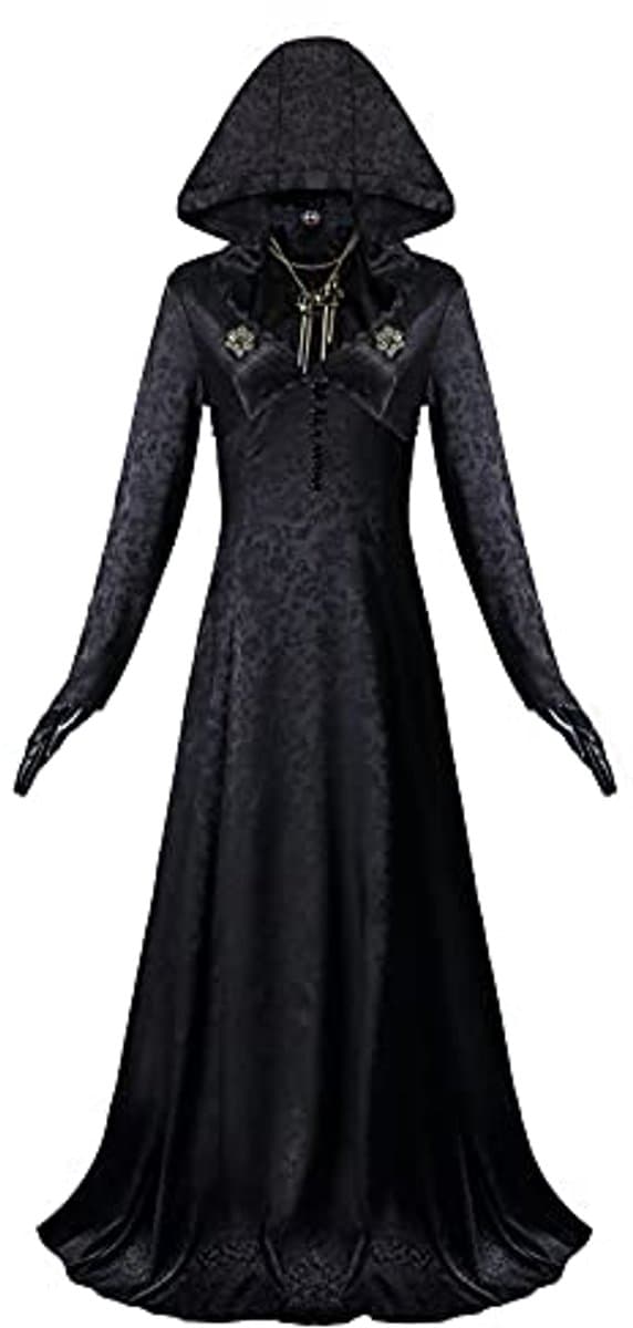 Vampire Madam Gothic Kostuum met Kap voor Dames - Cosplay Outfit voor Halloween en Carnaval — afbeelding 1
