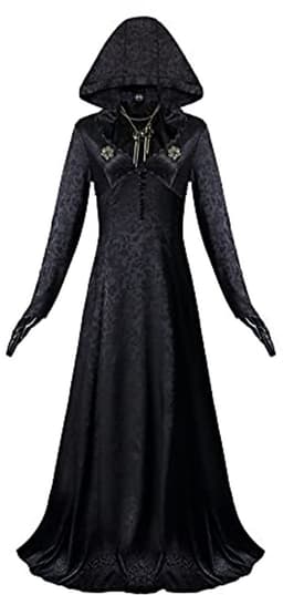 Vampire Madam Gothic Kostuum met Kap voor Dames - Cosplay Outfit voor Halloween en Carnaval — thumbnail 1