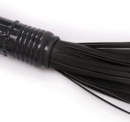 Smart Moves - Flogger met Dildo Handvat - Zwart — thumbnail 8