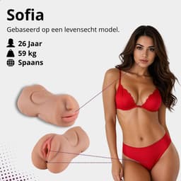 OurSecret® Sofia - 3-in-1 Pocket Pussy - Masturbator voor Man - Sex Toys voor Mannen - Mond, Vagina & Anus - Kunstvagina — thumbnail 2