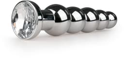 EasyToys - Dunne Buttplug met Kristal - Metalen Buttplug - Buttplugs - Buttplug Metaal - Anal Plug - Sex Toys voor Vrouwen en Mannen - Seksspeeltjes - Zilver — thumbnail 1
