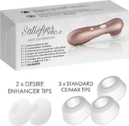 Opzetstukken voor Satisfyer 1 Next Generation | huidvriendelijk siliconen | wit | 5 stuks — thumbnail 17