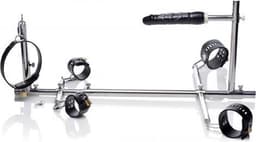 XR Brands - Master Series - Imprisoned Metal Stockade with Dildo - Black — thumbnail 2