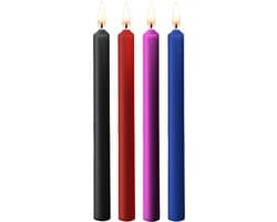 Teasing Wax Candles Large - Parafin - 4-pack - Mixed Colors