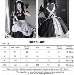 French Maid Dress - Anime Maid Cosplay Kostuum - Klassiek Design - Perfect voor Halloween - ShopVlot — thumbnail 2