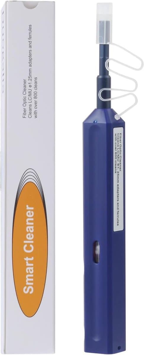 Glasvezel Optic Cleaner Pen - 1,25 mm MU/LC connectoren - blauw - effectieve reiniging - ShopVlot — afbeelding 1