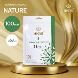 AMOR NATURE 53 mm condooms 100-pack | Premium natuurkleurig | Gevoelsecht flinterdun | 0,07 mm wanddikte — thumbnail 2