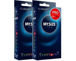 MY.SIZE PRO 20 stuks 60mm Elite condooms, XXL pasvorm, zeer zuiver Vytex-latex voor weinig geur, super gemakkelijk te openen en af te rollen