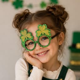 1 Shamrock Hoofdband, 1 Shamrock Bril En 1 Shamrock Broche, Vakantie Hoofdtooi, Geschikt Voor Meerdere Leeftijdsgroepen, Familie Geschenken, Ceremoniële Banket Decoratie. — thumbnail 5