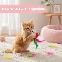 12 stuks kattenspeelgoed, muis, interactief speelgoed met veerstaart voor indoor katten, realistische pluche muizen om te jagen en te spelen, voor volwassen katten en kittens (willekeurige — thumbnail 4