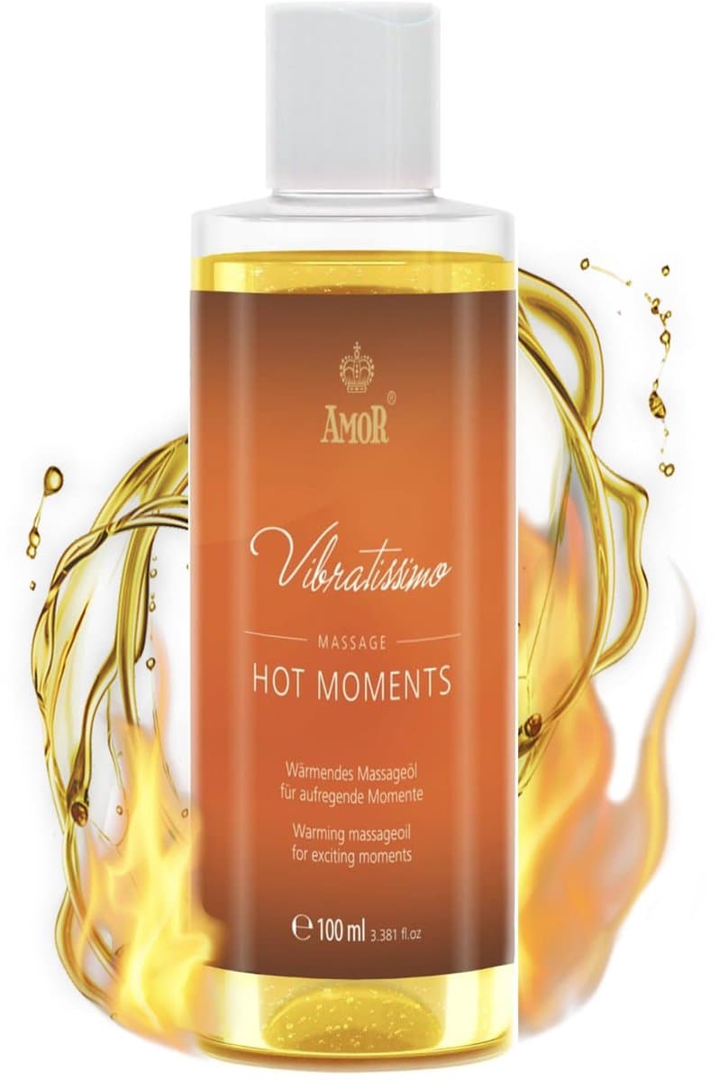 Vibratissimo 'Hot Moments': verwarmende, verzachtende massageolie, liefdesolie, erotische liefdesolie, 100 ml — afbeelding 1