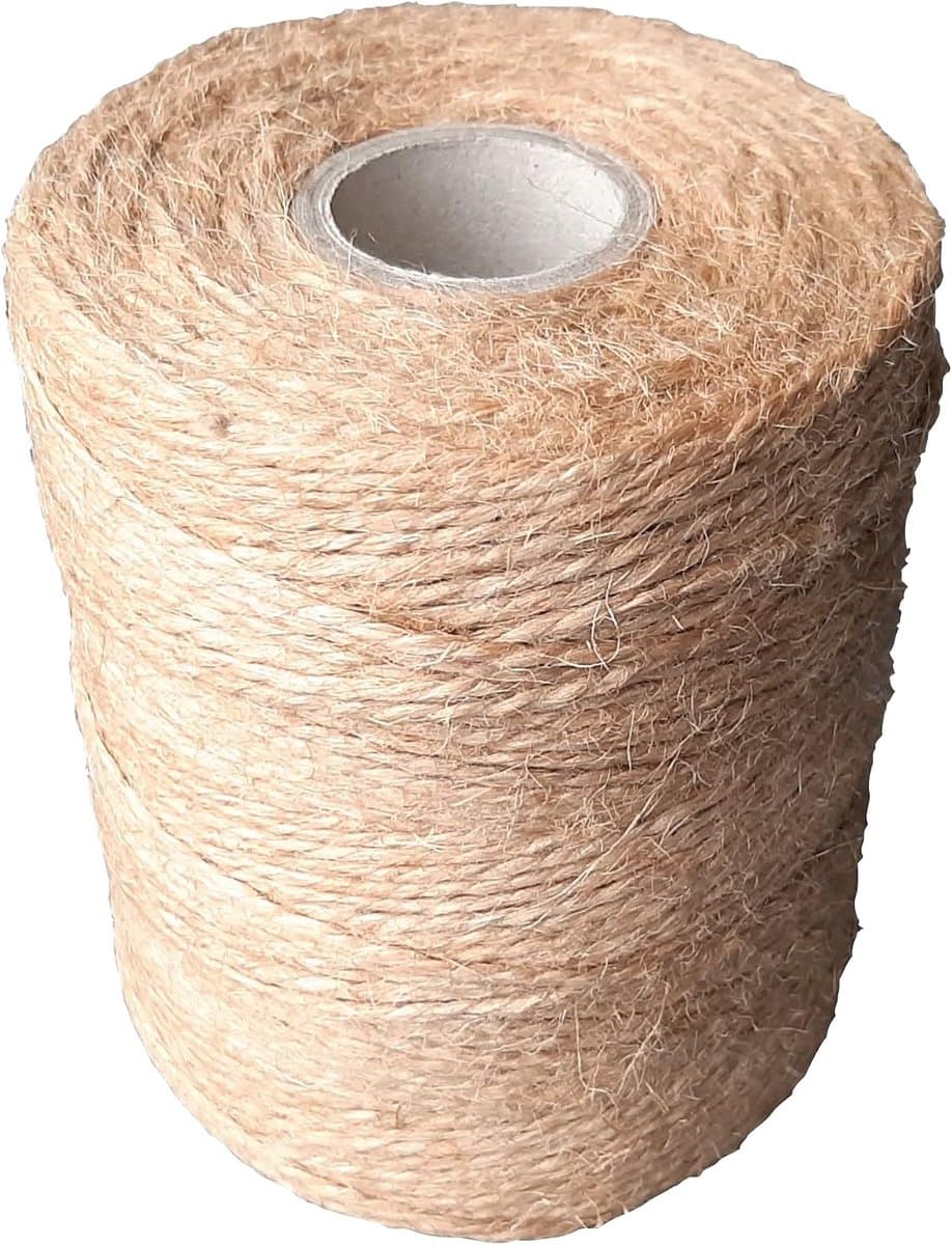koord. Decoratief koord. Jute koord. Jute koord voor doe-het-zelf kunstnijverheid tuinkoord decoratie. Tuin koord knutselkoord decoratie. koord voor doe-het-zelf kunstnijverheid tuinieren. (1 mm — afbeelding 1