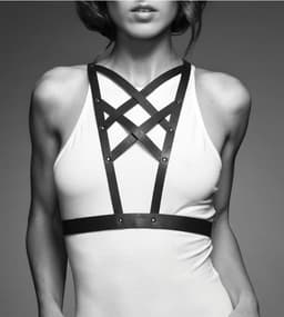 Bijoux Indiscrets Maze Net Cleavage Harnas - Zwart — thumbnail 8