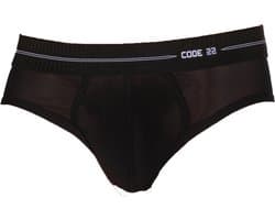 CODE 22 Sheer Mesh Brief Black - MAAT XL - Erotisch Heren Ondergoed - Slip voor Man - Sexy mannen Slip