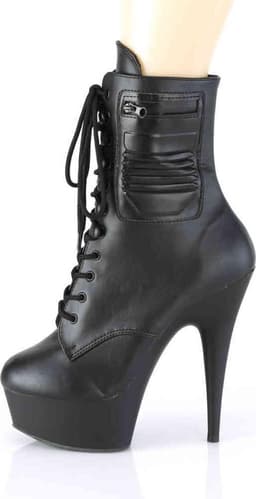 Pleaser - DELIGHT-1020PK Plateau Laarzen - US 10 - 40 Shoes - Zwart — thumbnail 3